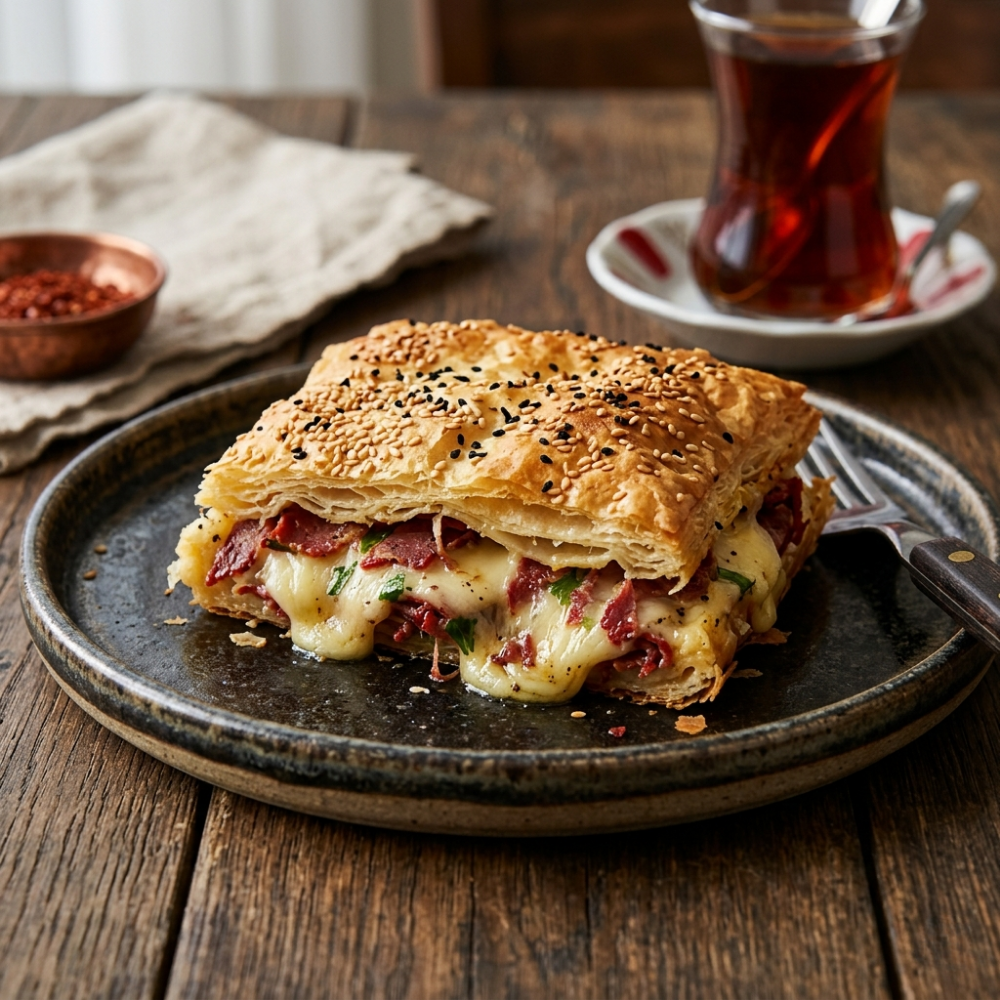 Pastırmalı Kaşarlı Börek